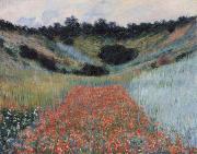 Claude Monet Poppy field in a hollow near Givemy painting
